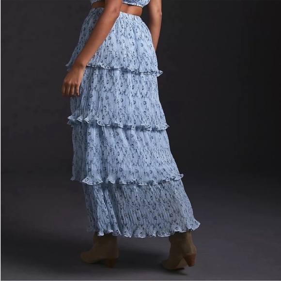Anthropologie Let Me Be Tiered Floral Maxi Skirt size XL - Picture 2 of 7